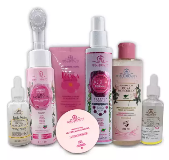 Kit Skincare Rosa Mosqueta 7 Itens - Phállebeauty
